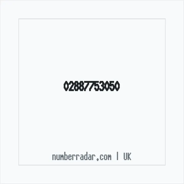 Reverse number check for +44 28 8775 3050 — who called me?