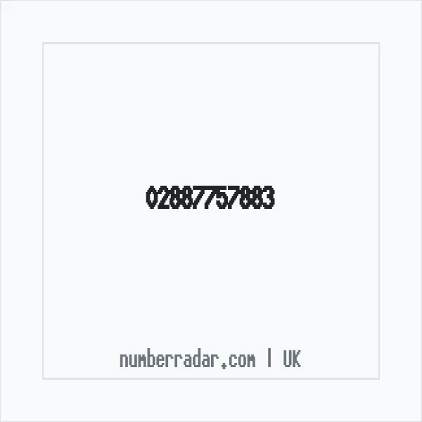Reverse number check for +44 28 8775 7883 — who called me?