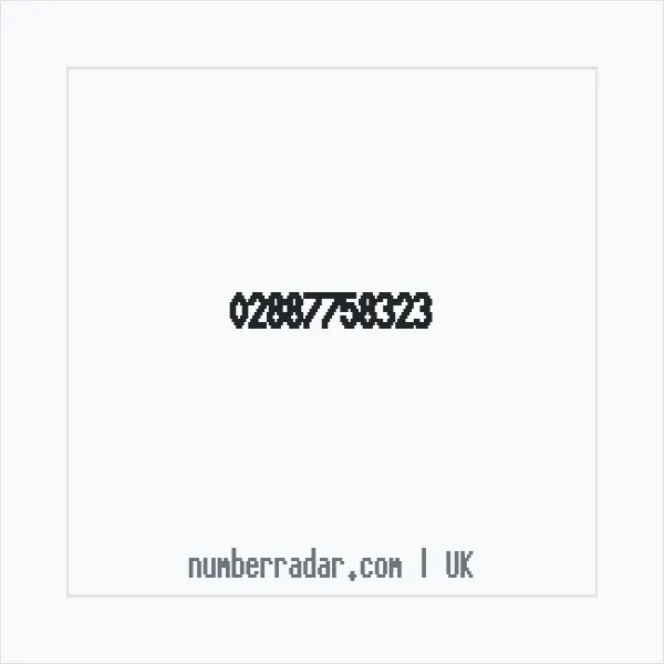 Reverse number check for +44 28 8775 8323 — who called me?