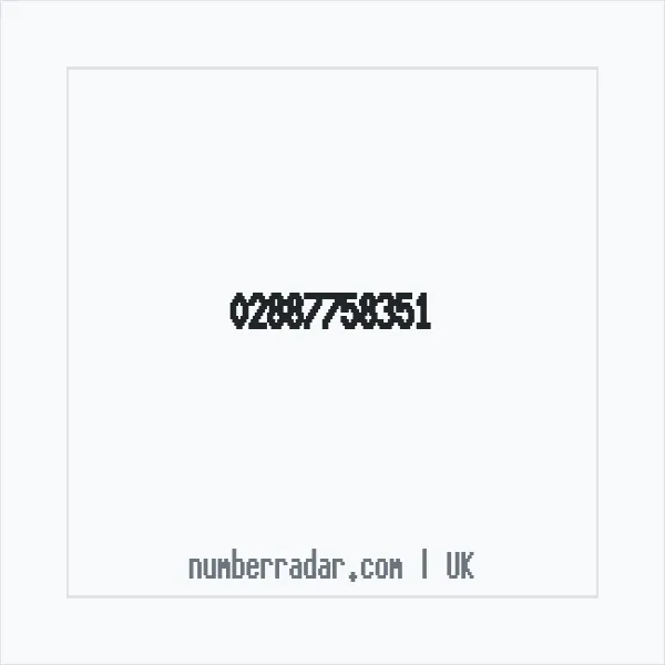 Reverse number check for +44 28 8775 8351 — who called me?