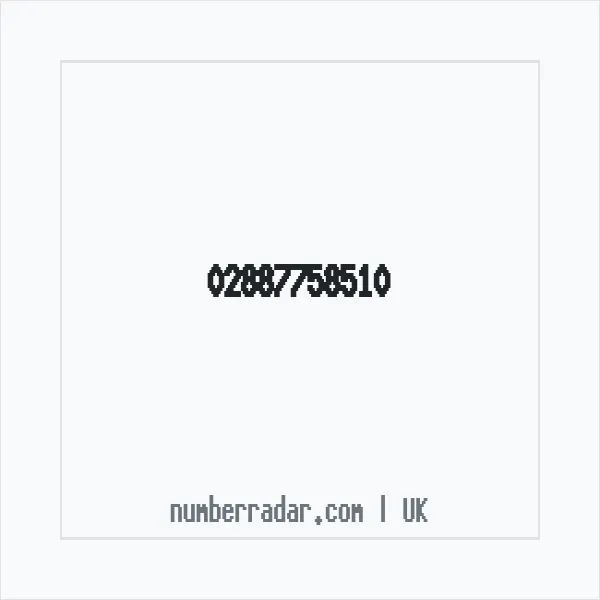 Reverse number check for +44 28 8775 8510 — who called me?