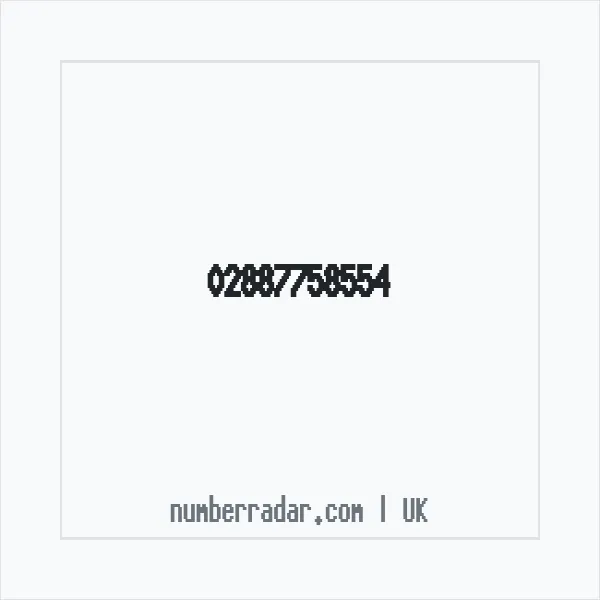 Reverse number check for +44 28 8775 8554 — who called me?