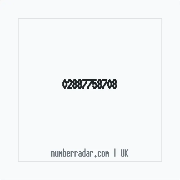 Reverse number check for +44 28 8775 8708 — who called me?