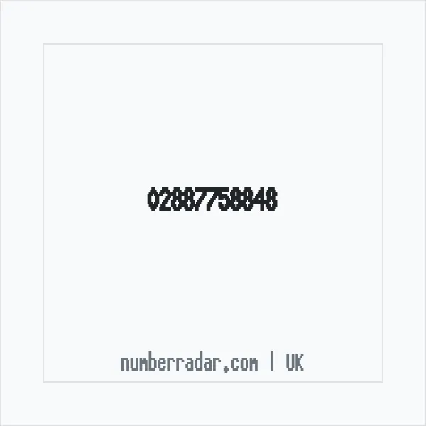 Reverse number check for +44 28 8775 8848 — who called me?