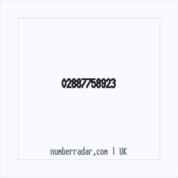 Reverse number check for +44 28 8775 8923 — who called me?