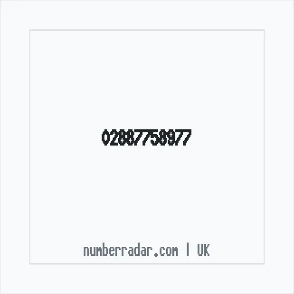 Reverse number check for +44 28 8775 8977 — who called me?