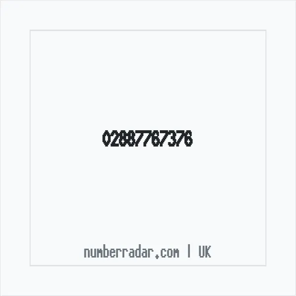 Reverse number check for +44 28 8776 7376 — who called me?