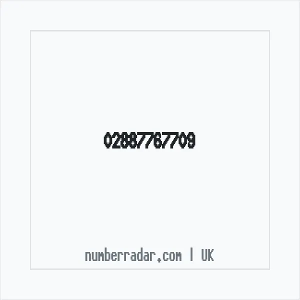 Reverse number check for +44 28 8776 7709 — who called me?