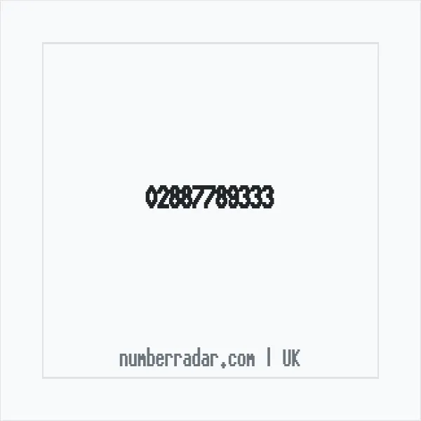 Reverse number check for +44 28 8778 9333 — who called me?