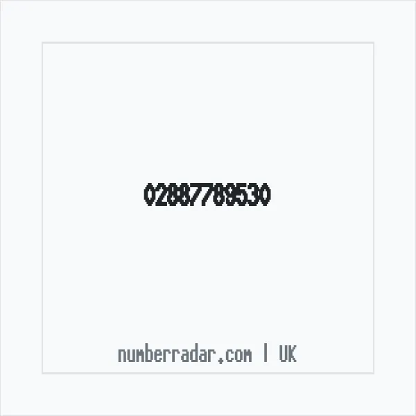 Reverse number check for +44 28 8778 9530 — who called me?