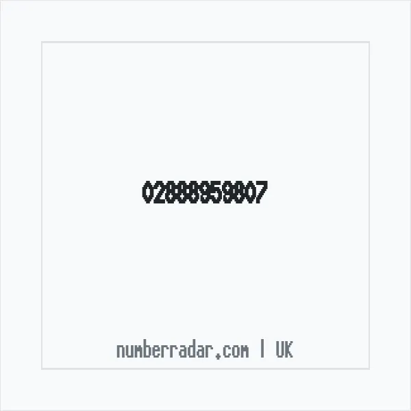 Reverse number check for +44 28 8895 9807 — who called me?