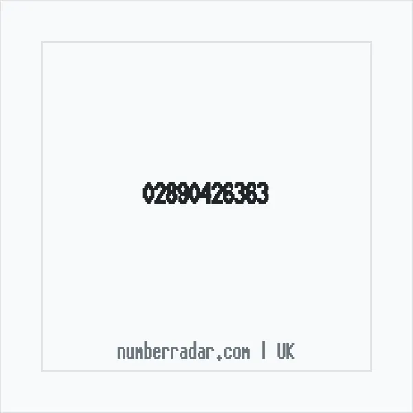Reverse number check for +44 28 9042 6363 — who called me?