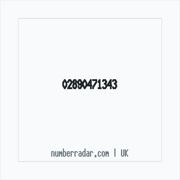 Reverse number check for +44 28 9047 1343 — who called me?