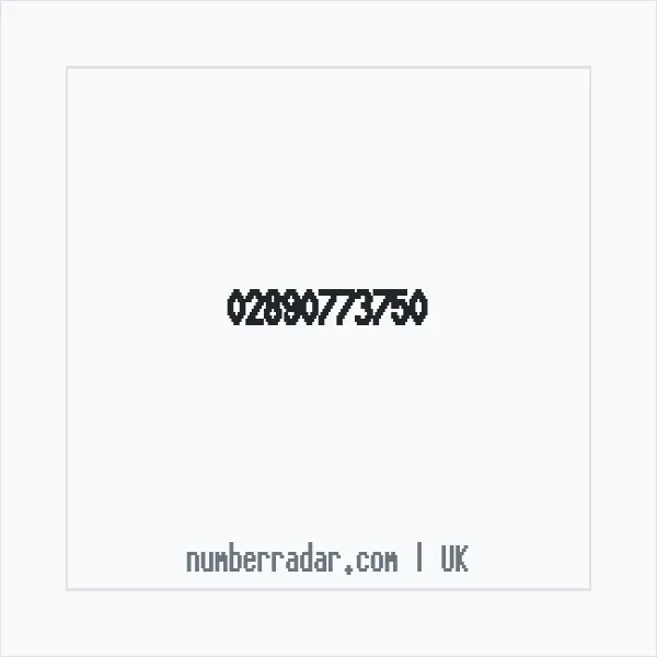 Reverse number check for +44 28 9077 3750 — who called me?