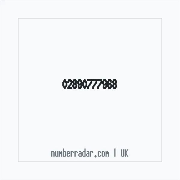 Reverse number check for +44 28 9077 7968 — who called me?