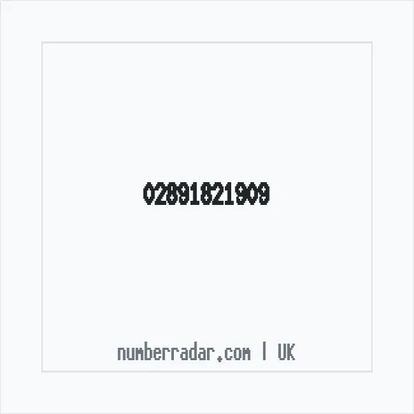 Reverse number check for +44 28 9182 1909 — who called me?