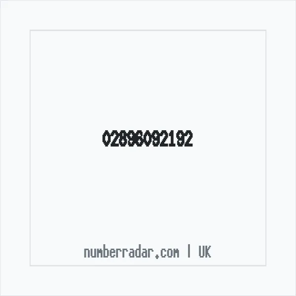 Reverse number check for +44 28 9609 2192 — who called me?