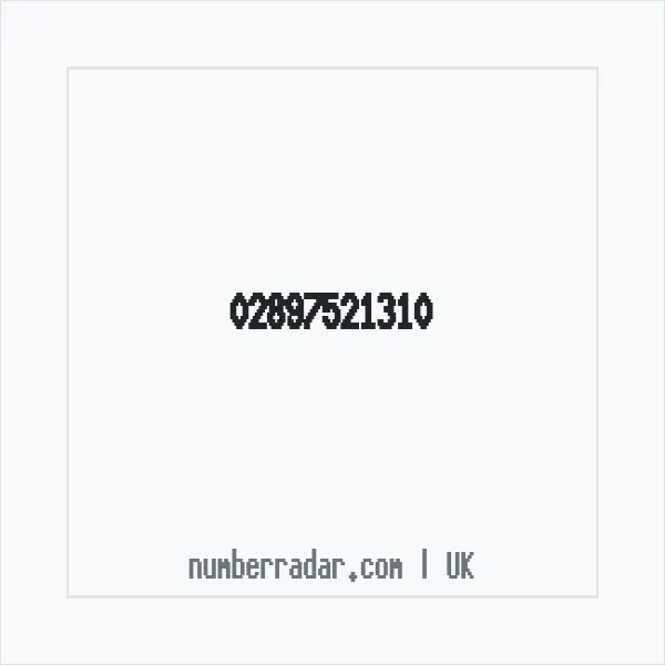 Reverse number check for +44 28 9752 1310 — who called me?