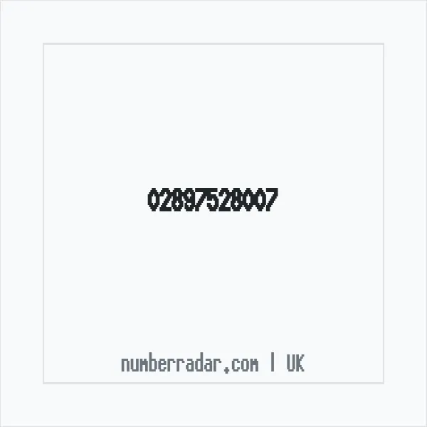 Reverse number check for +44 28 9752 8007 — who called me?