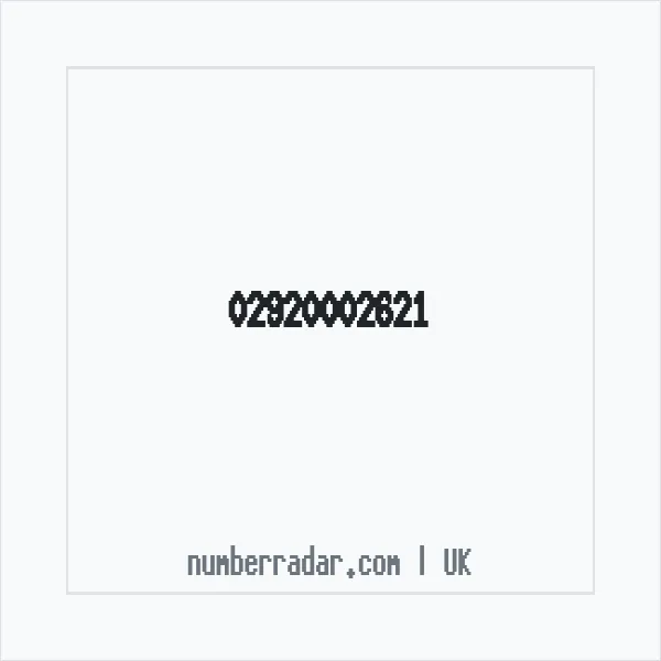 Reverse number check for +44 29 2000 2621 — who called me?