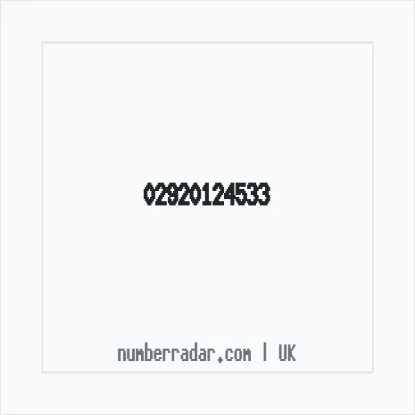 Reverse number check for +44 29 2012 4533 — who called me?