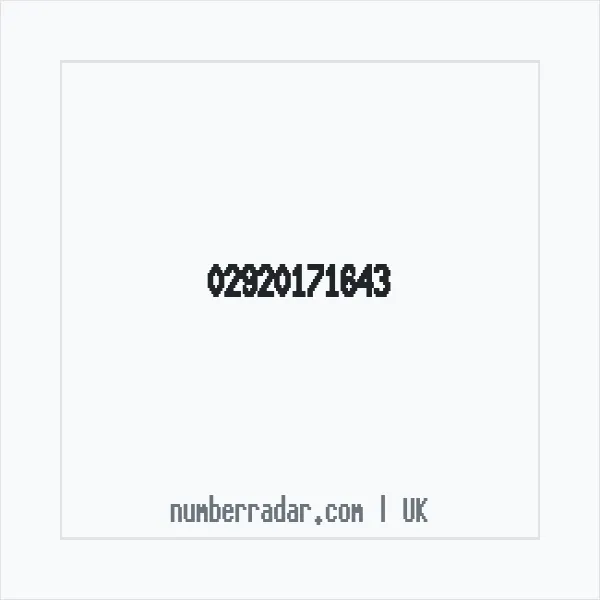 Reverse number check for +44 29 2017 1643 — who called me?