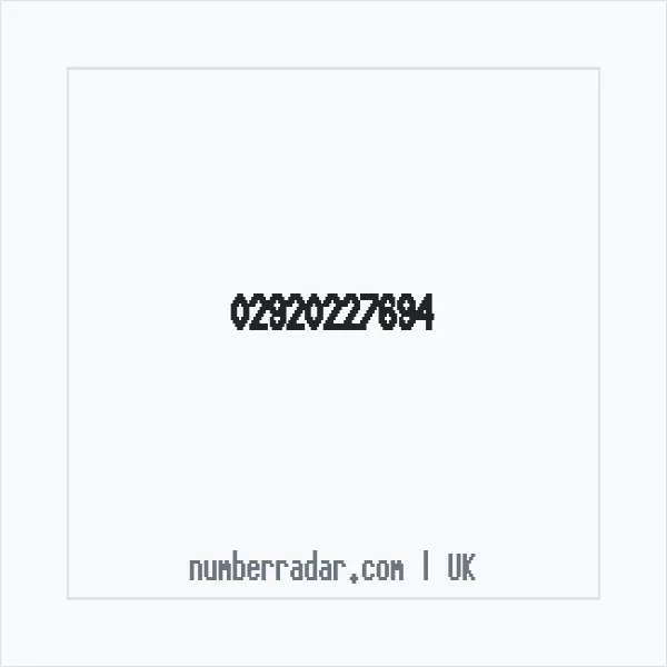 Reverse number check for +44 29 2022 7694 — who called me?
