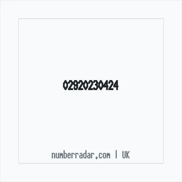 Reverse number check for +44 29 2023 0424 — who called me?