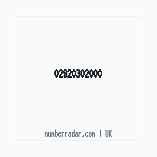 Reverse number check for +44 29 2030 2000 — who called me?