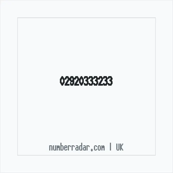 Reverse number check for +44 29 2033 3233 — who called me?