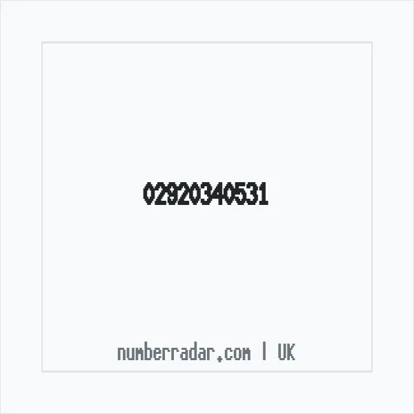 Reverse number check for +44 29 2034 0531 — who called me?