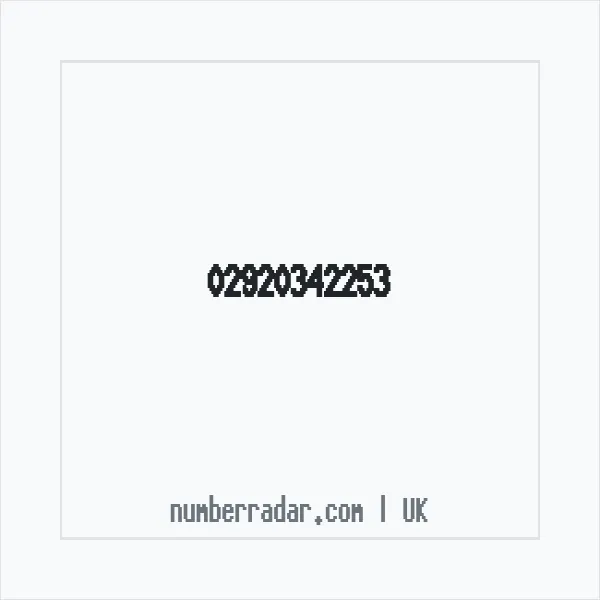Reverse number check for +44 29 2034 2253 — who called me?