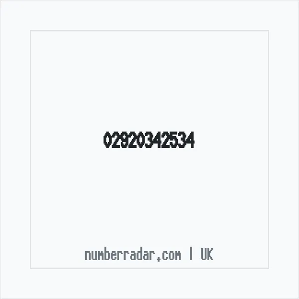 Reverse number check for +44 29 2034 2534 — who called me?
