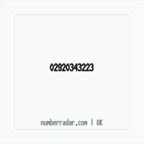 Reverse number check for +44 29 2034 3223 — who called me?