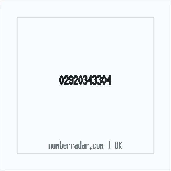 Reverse number check for +44 29 2034 3304 — who called me?