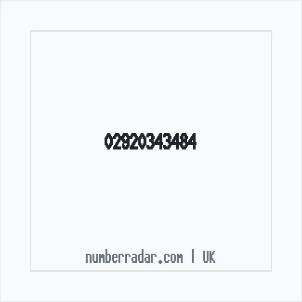 Reverse number check for +44 29 2034 3484 — who called me?