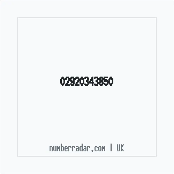 Reverse number check for +44 29 2034 3850 — who called me?