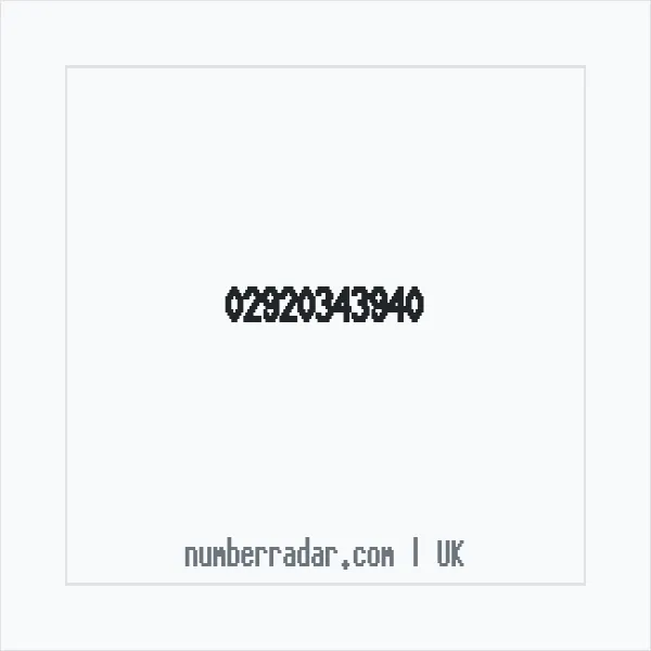 Reverse number check for +44 29 2034 3940 — who called me?