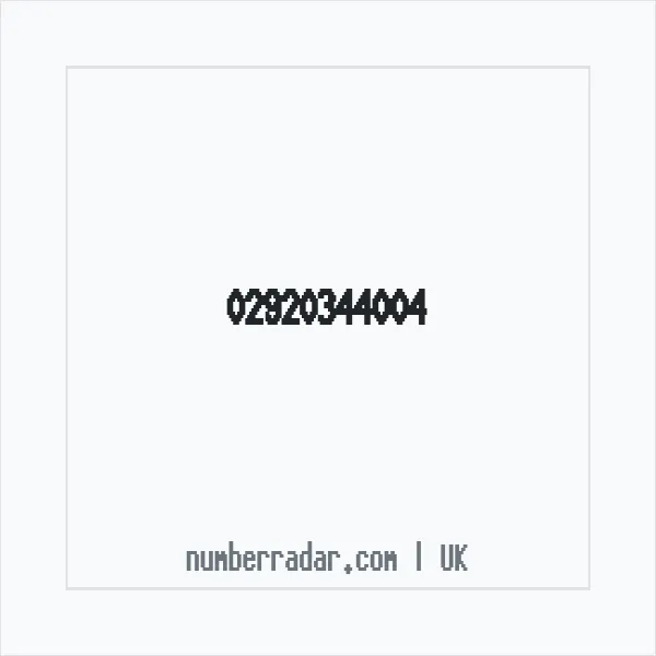 Reverse number check for +44 29 2034 4004 — who called me?