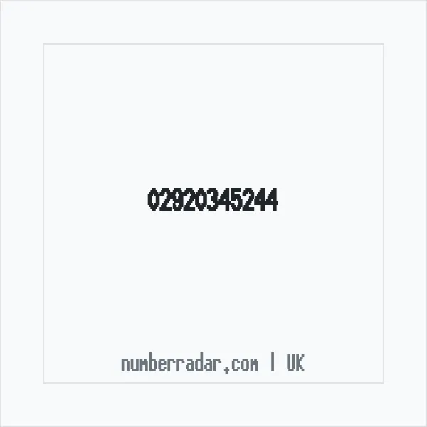 Reverse number check for +44 29 2034 5244 — who called me?