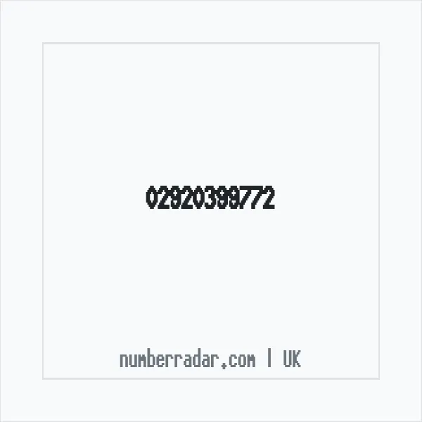 Reverse number check for +44 29 2039 9772 — who called me?
