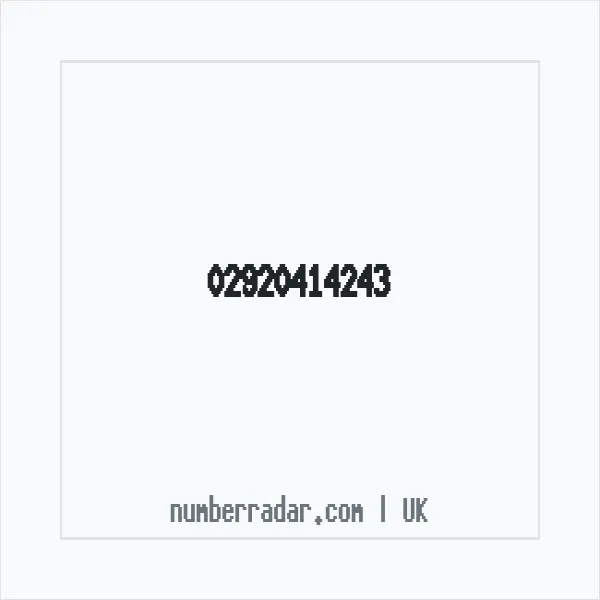 Reverse number check for +44 29 2041 4243 — who called me?