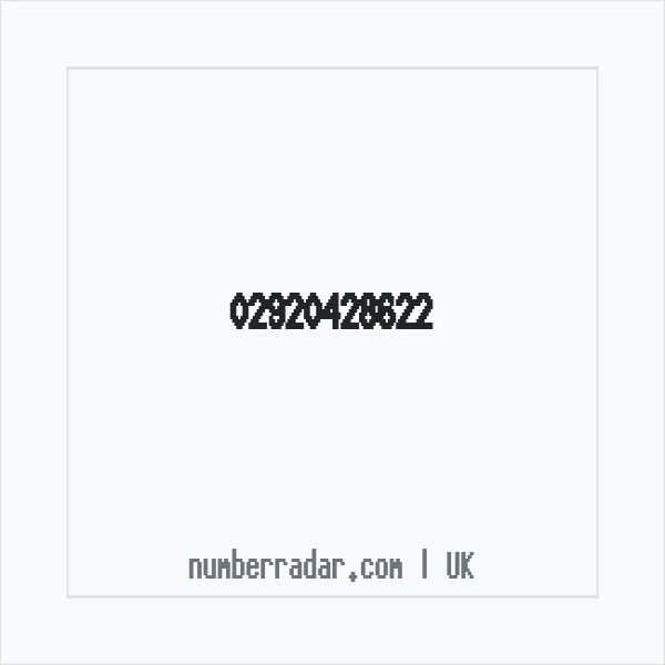 Reverse number check for +44 29 2042 8622 — who called me?