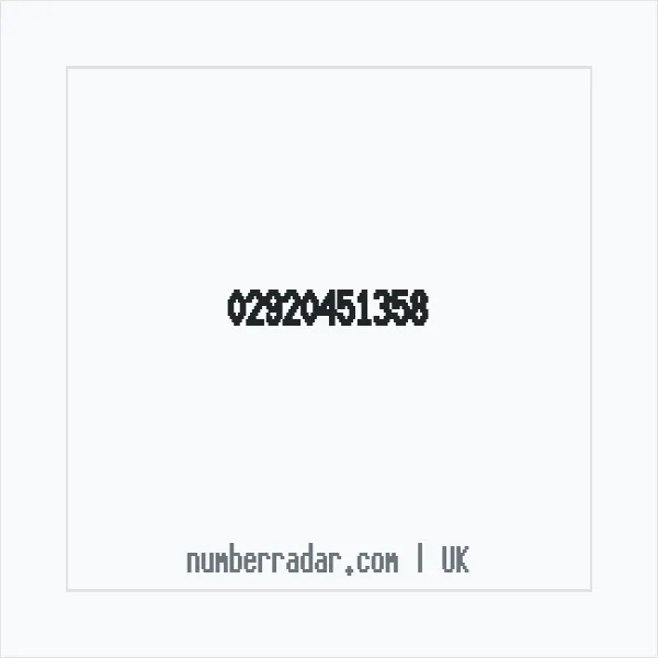 Reverse number check for +44 29 2045 1358 — who called me?