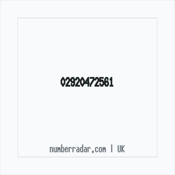 Reverse number check for +44 29 2047 2561 — who called me?