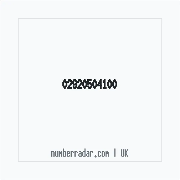 Reverse number check for +44 29 2050 4100 — who called me?