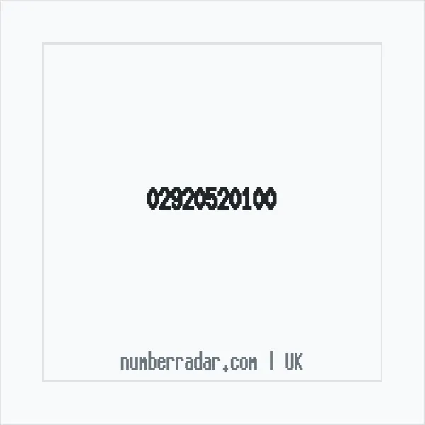 Reverse number check for +44 29 2052 0100 — who called me?