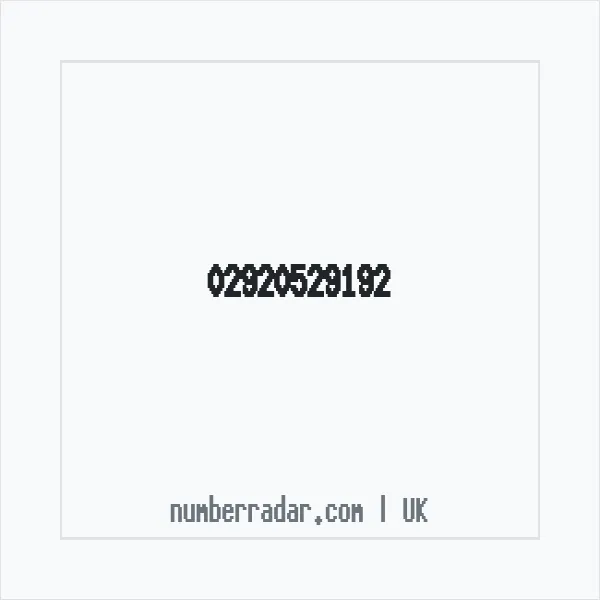 Reverse number check for +44 29 2052 9192 — who called me?