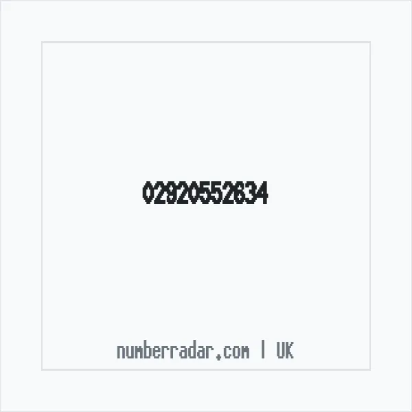 Reverse number check for +44 29 2055 2634 — who called me?