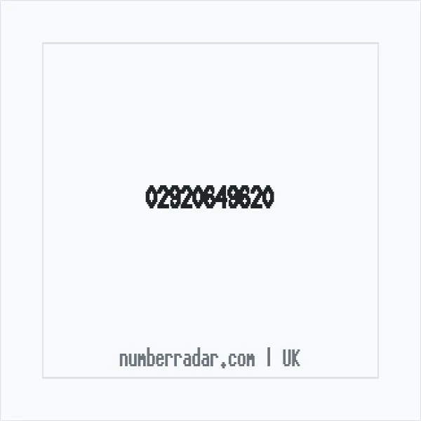 Reverse number check for +44 29 2064 9620 — who called me?